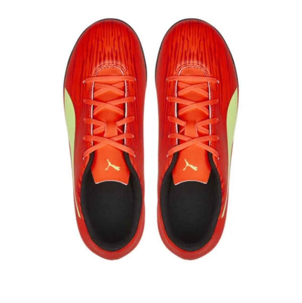 Puma Rapido III TT Soccer Cleats Kids Shoes, High Risk Red/Fresh Yellow/Chilli